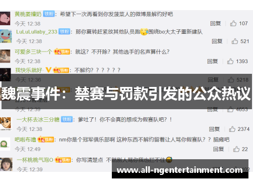 魏震事件：禁赛与罚款引发的公众热议